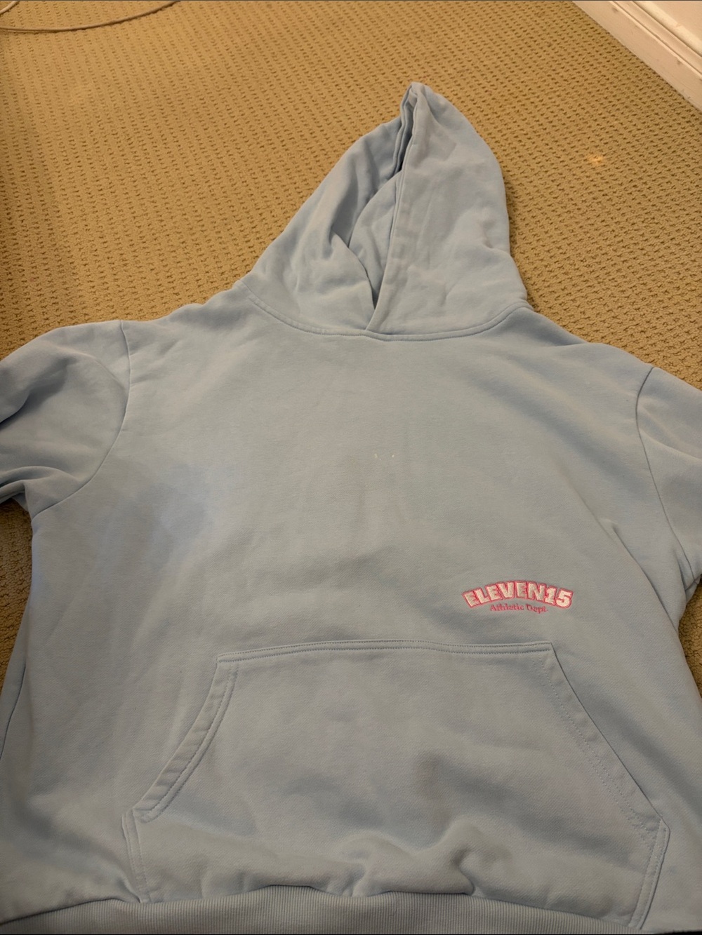 Light Blue Pullover Hoodie - Casual Women's Sweatshirt